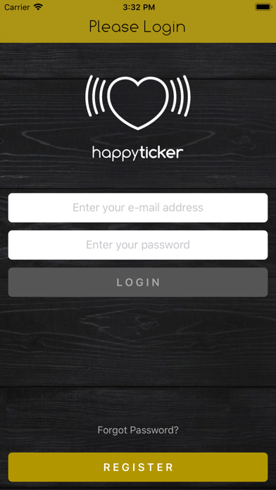 happyticker Eingabeansicht
